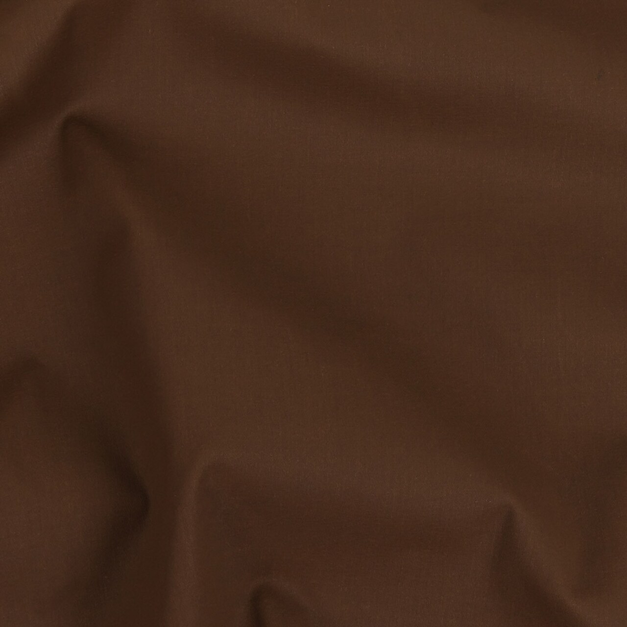 1 Yard Italian Warm Brown Stretch Cotton Woven with Cocoa Waxy Laminate Fabric